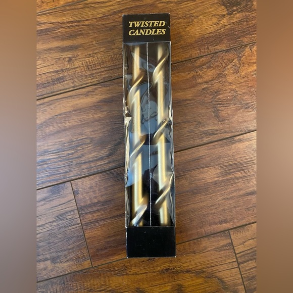 Vintage Gold Twisted Candles 12” NEW Kurt Adler Wedding Celebration Party - Picture 1 of 5